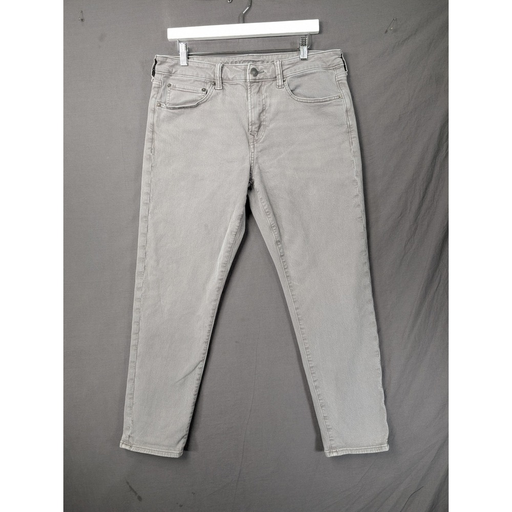 American‎ Eagle Mens Airflex+ Slim Jeans Gray Size 33x30